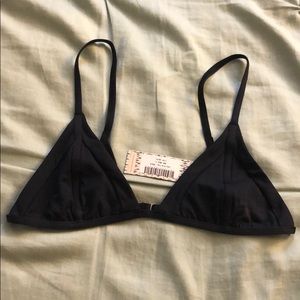 Frankie’s black bathing suit top